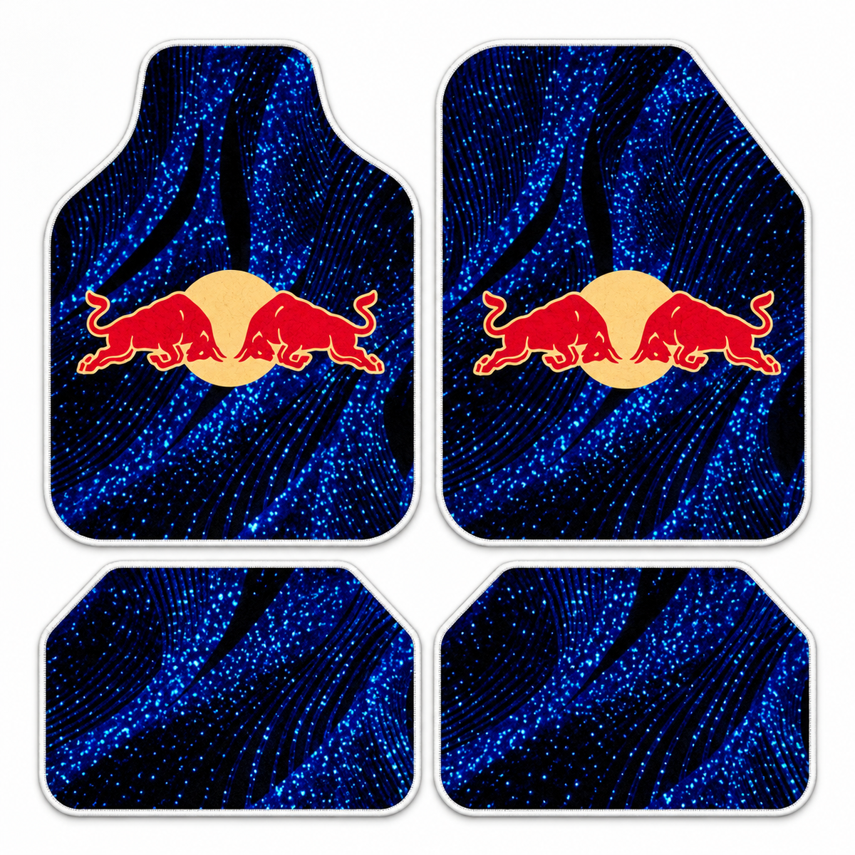Red Bull Mavi Işıltı — 4 parça takım vitrini — son kalıp
