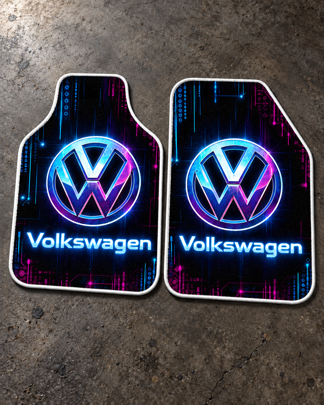 Volkswagen Neon Gece — beton zeminde ön paspaslar — son kalıp