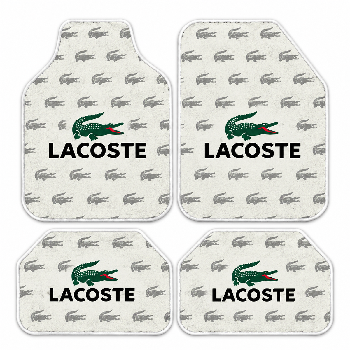 Lacoste Beyaz Monogram — 4 parça takım vitrini — son kalıp