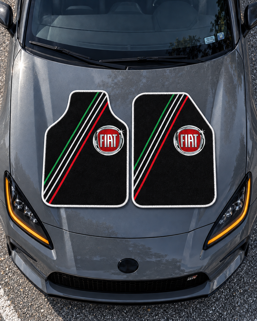 Fiat İtalyan Çizgisi — tepeden gri GR86 kaputu — son kalıp