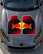Red Bull Kızıl Boğa — tepeden gri GR86 kaputu — son kalıp, beyaz overlok