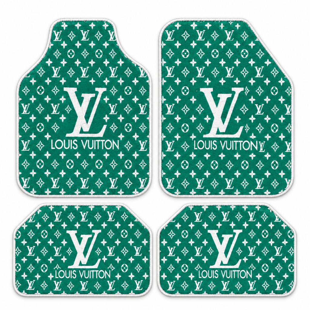 LV Yeşil Monogram — 4 parça takım vitrini — son kalıp, beyaz overlok