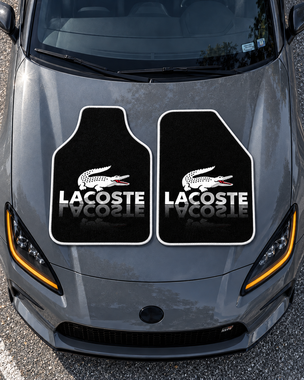 Lacoste Siyah İmza — tepeden gri GR86 kaputu — son kalıp