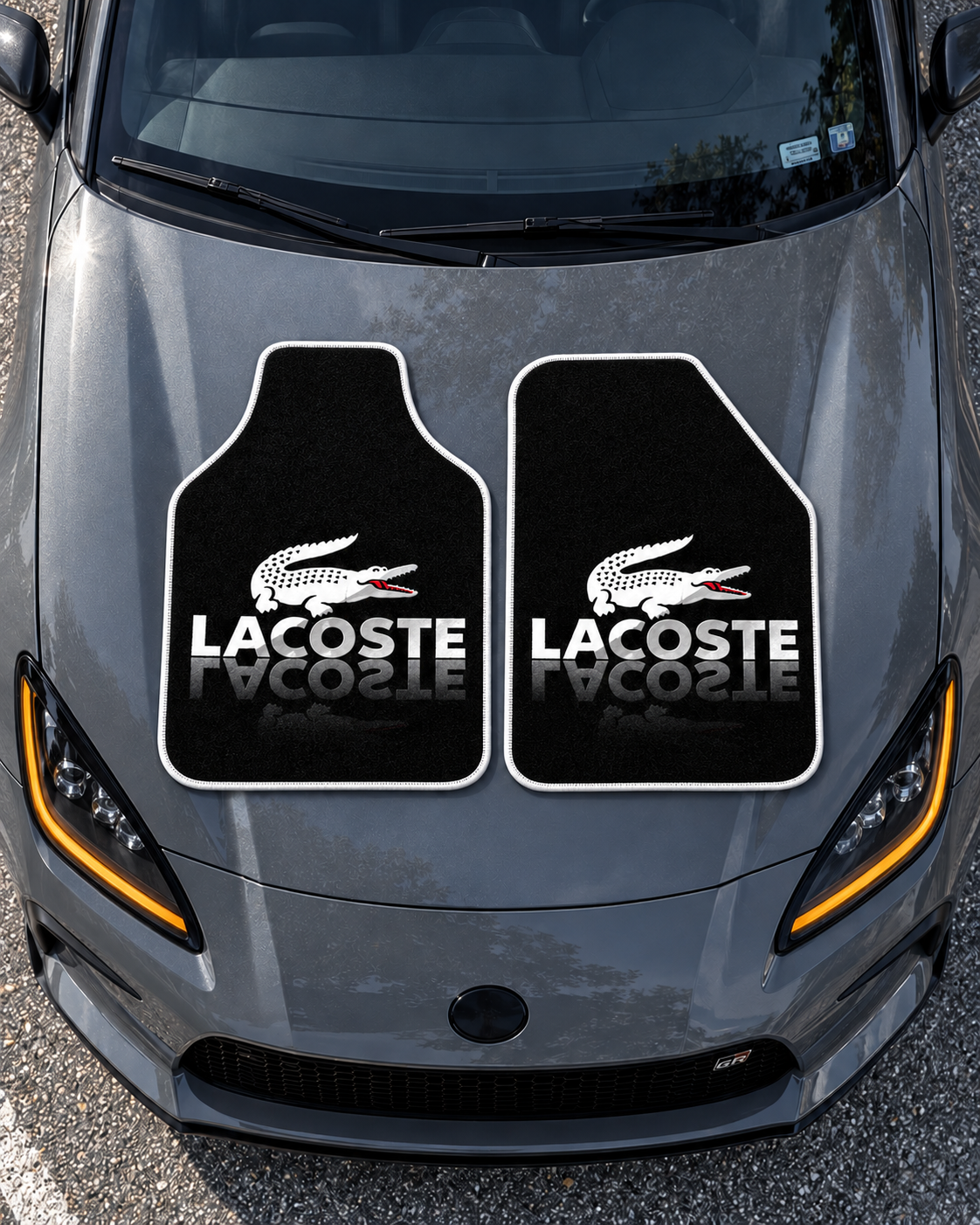 Lacoste Siyah İmza — tepeden gri GR86 kaputu — son kalıp