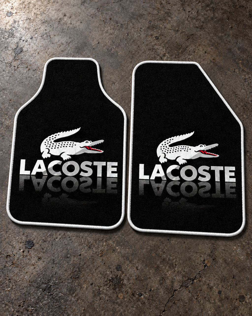 Lacoste Siyah İmza — beton zeminde ön paspaslar — son kalıp