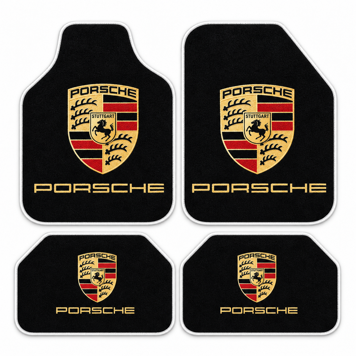 Porsche Gece Amblemi — 4 parça takım vitrini — son kalıp