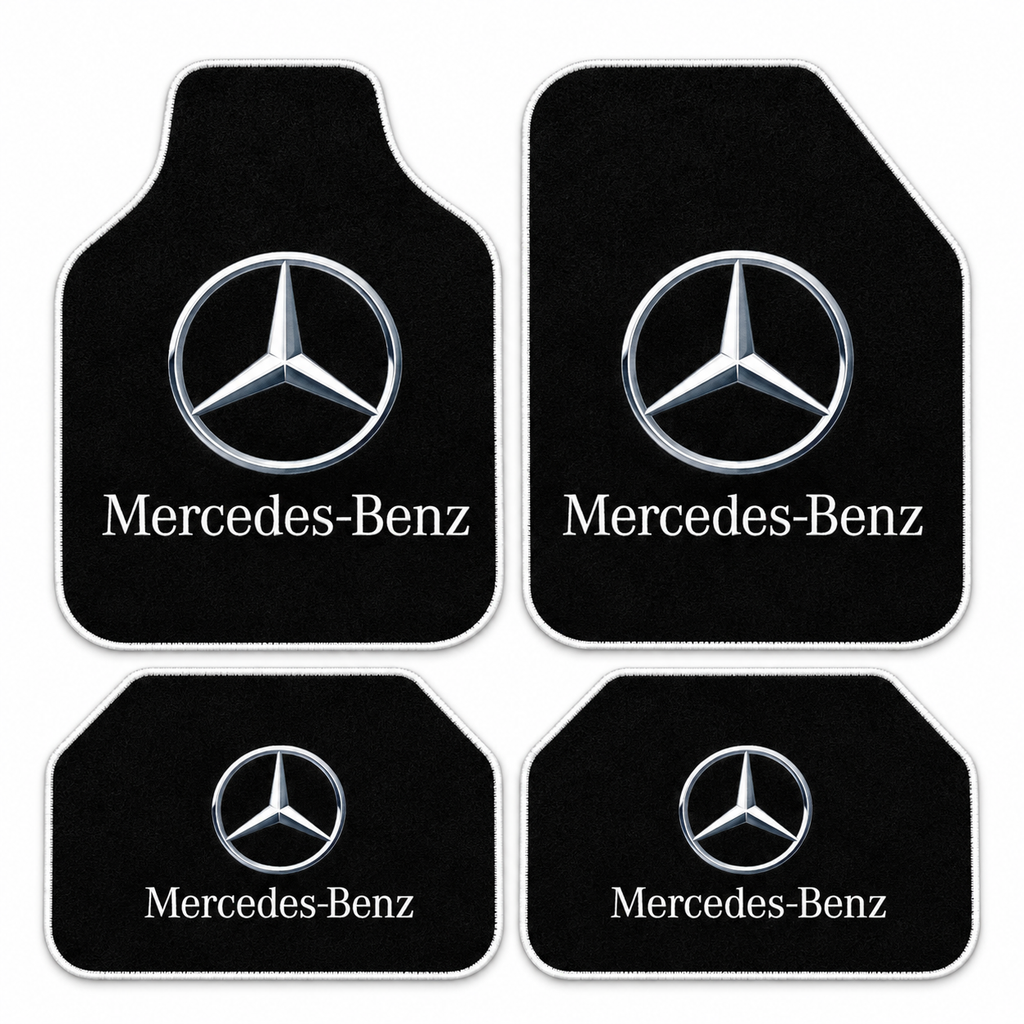 Mercedes Gece Amblemi — 4 parça takım vitrini — son kalıp
