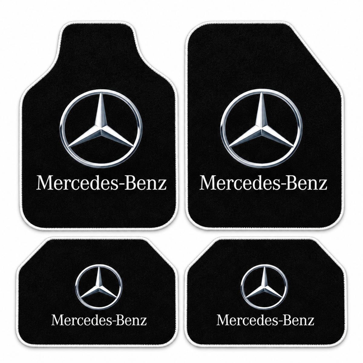 Mercedes Gece Amblemi — 4 parça takım vitrini — son kalıp
