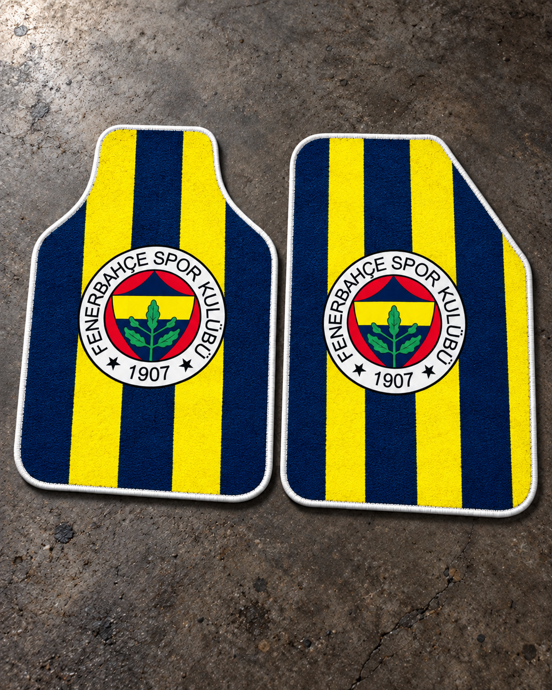 Sarı Lacivert Tribün — beton zeminde ön paspaslar — son kalıp