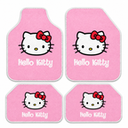 Hello Kitty Pembe — 4 parça takım vitrini — son kalıp, beyaz overlok
