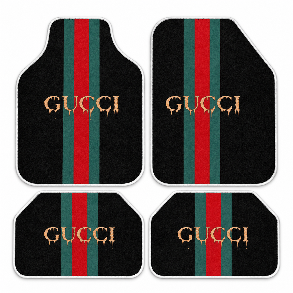 Gucci Gece Şerit — 4 parça takım vitrini — son kalıp, beyaz overlok