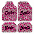 Barbie Pembe Leopar — 4 parça takım vitrini — son kalıp, beyaz overlok