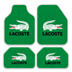 Lacoste Yeşil İmza — 4 parça takım vitrini — son kalıp, beyaz overlok