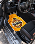 Tuborg Altın Köpük — sol sürücü kapısından araç içi — son kalıp, beyaz overlok