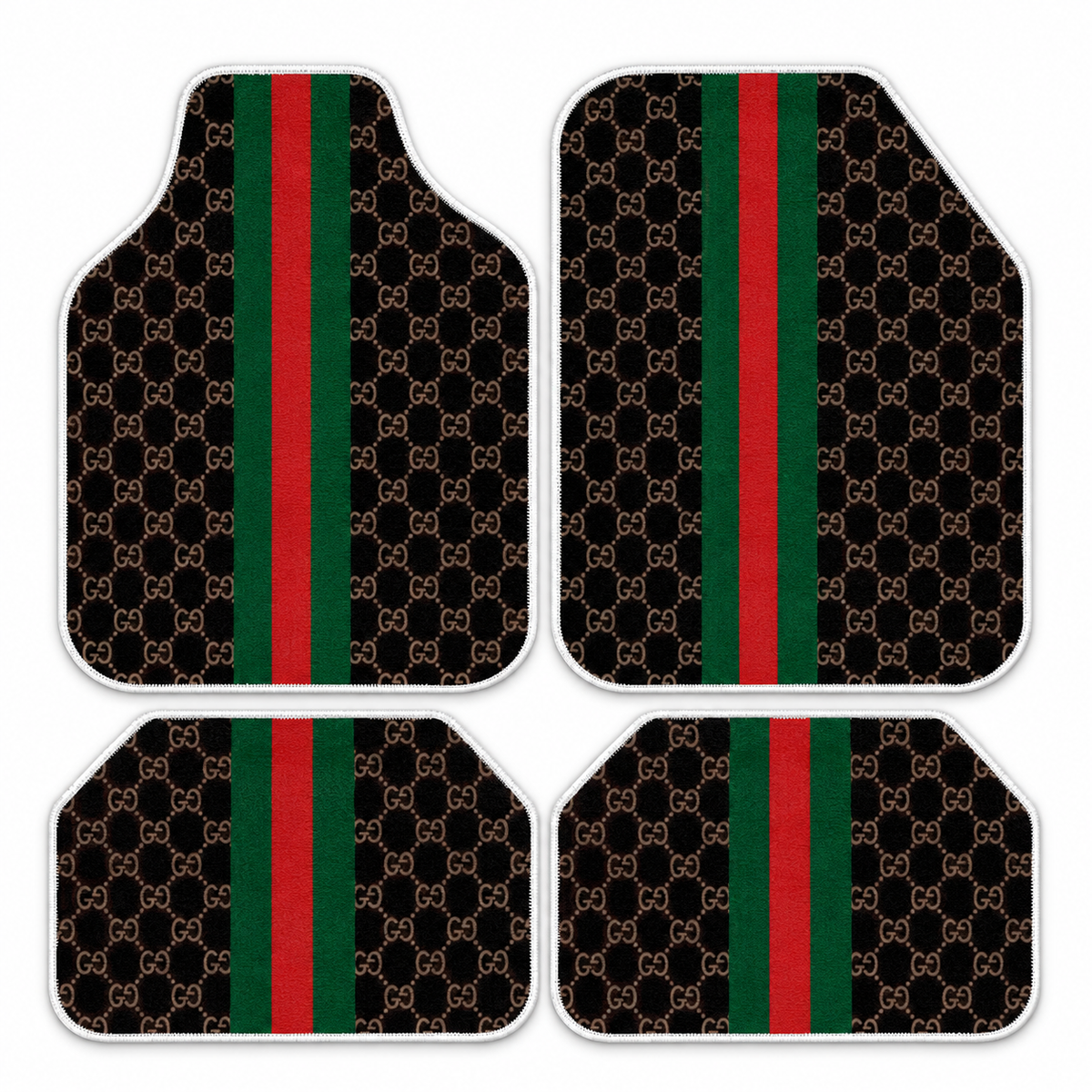 Gucci Karbon Monogram — 4 parça takım vitrini — son kalıp, beyaz overlok