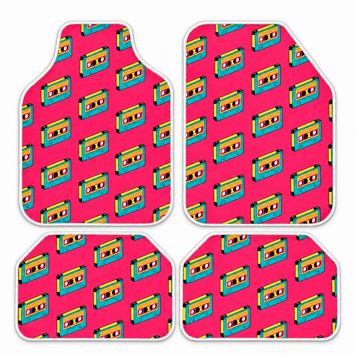 Pembe Kaset — takim — son onaylı kalıp, beyaz overlok