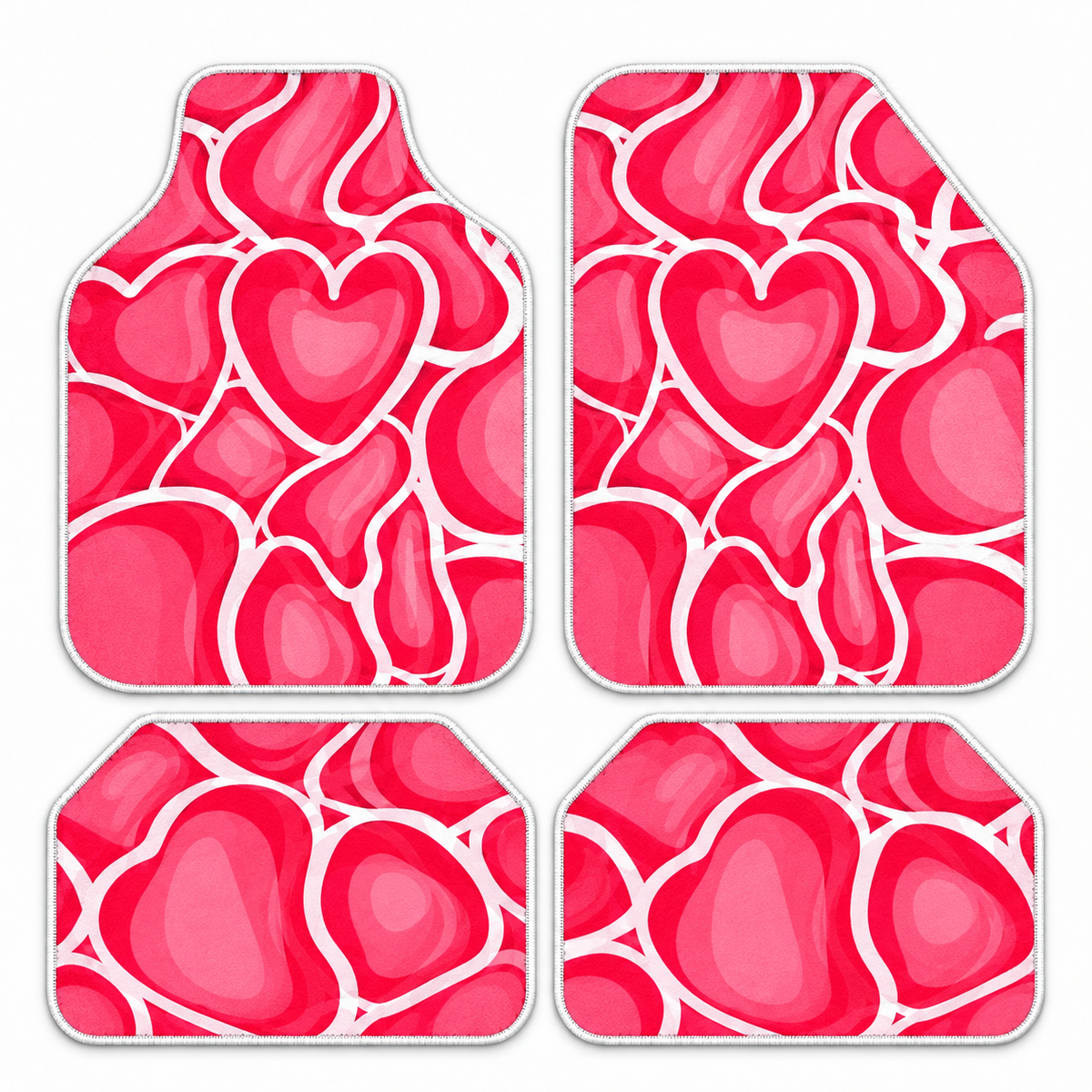 Pembe Kalp Akışı — takim — son onaylı kalıp, beyaz overlok